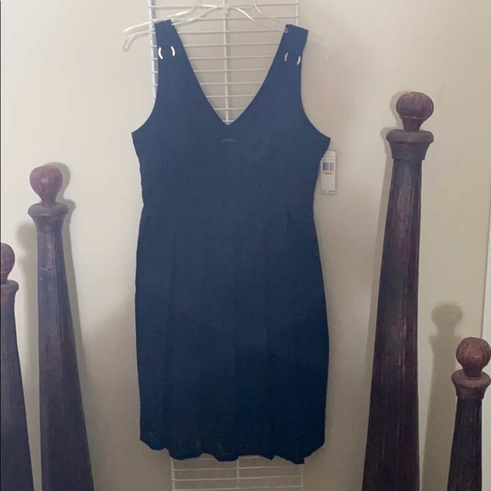 Black see thru mini dress